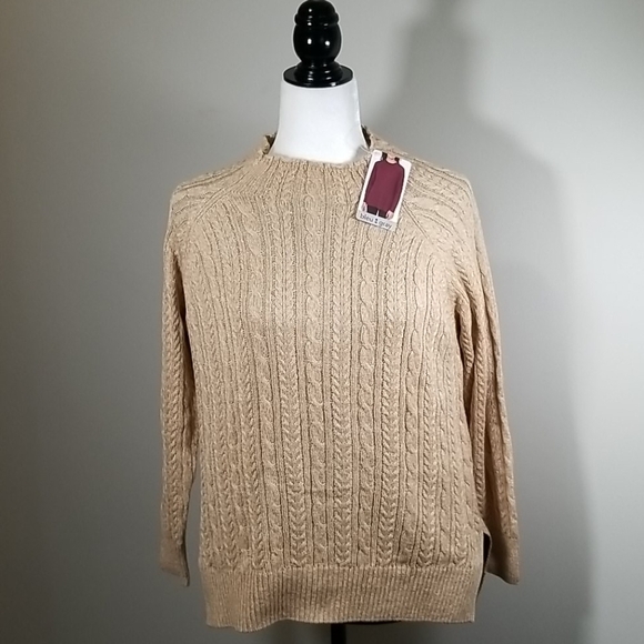 bleu gray Cable Knit Ladies Sweater Small - Picture 5 of 5